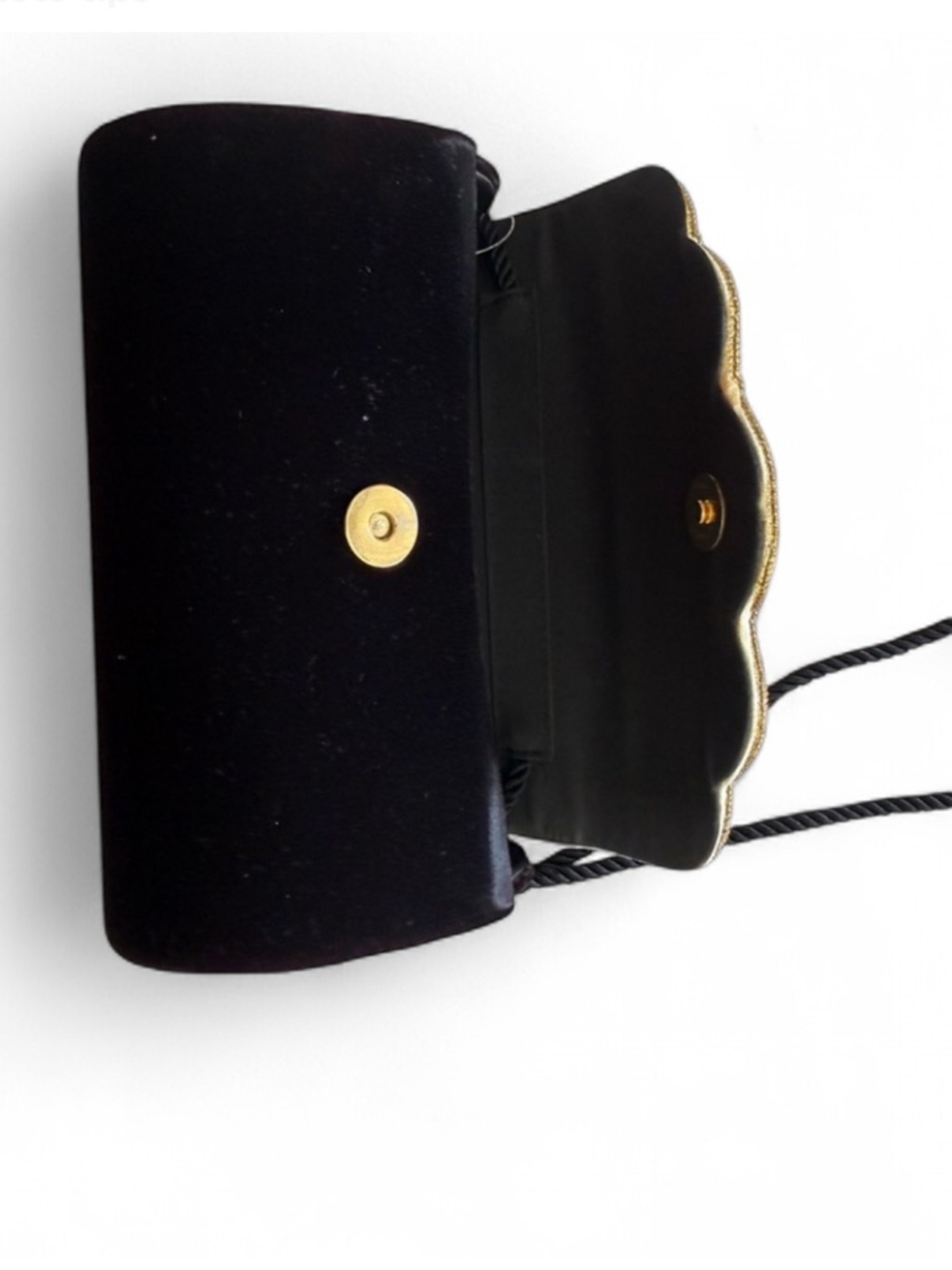 BagsElegant Black and Gold Beaded Clutch - Picture 5 of 8